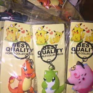 Brand new 3D Pokémon character keychains